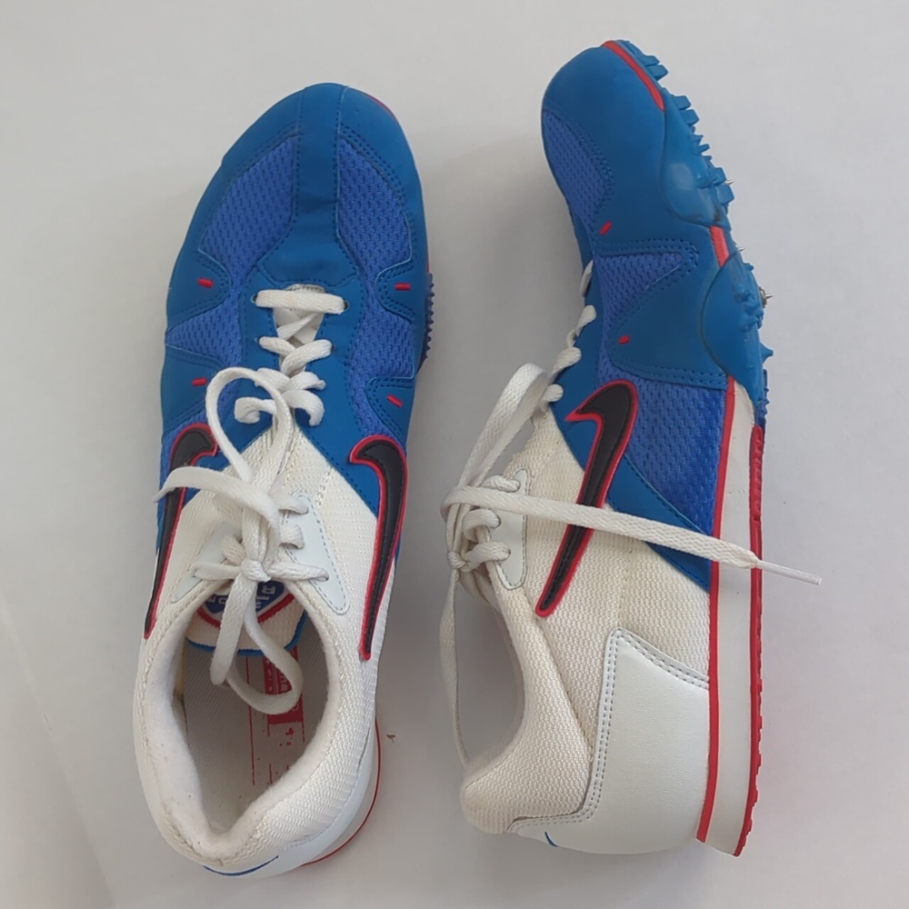 Nike Zoom Rival D III Plus Lace Up Spike Running Sneaker 11 Red White Blue